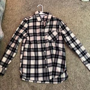 black and white flannel